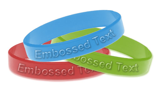 Embossed Silicone Wristbands